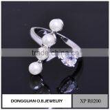 Latest Gold Finger Ring Designs Pearl Ring Designs for Women Open Rings thumbnail-2