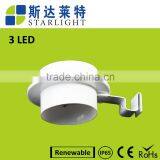 SL-W800 3led Half Round White IP65 Light Control Garden Solar Light