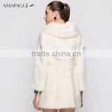 Wholesale New Style Pure White Mink Jacket Elegant Fur Coats for Women thumbnail-6