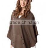 Custom Heavy Cotton Brushed Plain Easy Wear Fashion Nursing Cover Top thumbnail-2