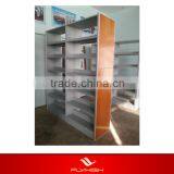 Metal Industrial Magazine Racks Steel-wood Book Shelf