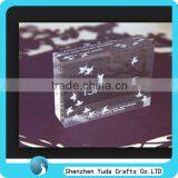 Clear Decorative Acrylic Blocks Plastic Nameplates ISABELLE Block Solid Plastic Name Blocks