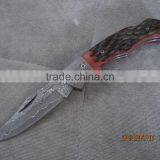 Damascus Tactical Knives Folding Pocket Knife for Camping and Hunting thumbnail-1