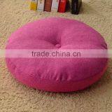 Wholesale Living Room Home Office Bed Furniture Soft Linen Round Linen Seat Sofa Pouffe Cushion thumbnail-3