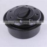 Kitchen Tool Black Round Enamel Shallow Baking Pan With Lid thumbnail-1