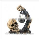 Sinister SKULL Skeleton Scary Lantern Halloween Light Up Party Spooky Decoration thumbnail-4