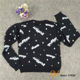 Jacquard Knitting Nice Sweater for Girls With Embroidery thumbnail-2