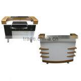 Nail Salon Reception Desk Solid Wood Office Table Design Receptionist Table F-C28 thumbnail-1