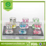 40ml Hurman Body Shot Glass 6colorful Sets With Stone Tray thumbnail-1