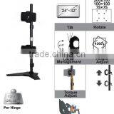 Monitor Arm Stand Mount Aluminum Double Desk 24"-32" LCD thumbnail-1