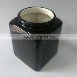 Ceramic Black Relief Sculpture Storage Jar With Silicone Seal thumbnail-4