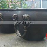Big Bronze Vat Holding Water Statue thumbnail-1