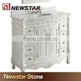 Newstar Crystal White Marble Vanity Top Single Sink Marble Bathroom Marble Solid Surface Counter Top thumbnail-3