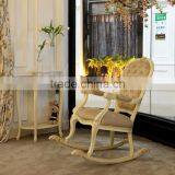 Antique Ivory and White Color Wooden Handmade Carved Adult Rocking Chair Prices - BF07-70320A thumbnail-1