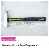 Stainless Steel Rubber Handle Hammer Cross Pein Engineers