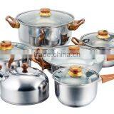 JSD 11PCS Stainless Steel Cookware Set With Kettle thumbnail-1