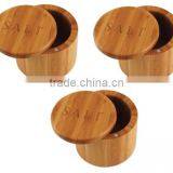 Wholesale Bamboo Salt Box/Bamboo Container/jar With Magnetic Lid