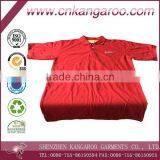 Embroidred LOGO 3pcs Transparent Front Fly Buttons 50% Polyester 50% Cotton Red T Shirt thumbnail-1