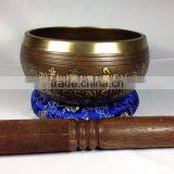 High Quality Tibetan Mantra Carved Kasha Special Meditation Singing Bowls thumbnail-1