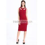 Domin Fashion Sleeveless Jacquard Fabric Bodycon Dress thumbnail-3