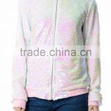 Guangzhou Women Clothes Latest Design Ladies Sequins Bomber Jacket thumbnail-1