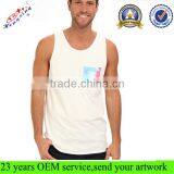 Custom Mens Sports Cotton Wholesale Plain White Tank Top thumbnail-1