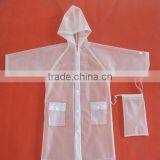 Food Grade EVA Poncho Raincoat With Hood and Sleeve thumbnail-4