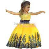 Beauty Yellow Lace Pageant Dresses for Little Girls