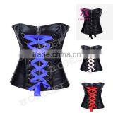 High Quality Girls Zipper Leather Corset Bustier Tops Various Colors thumbnail-1