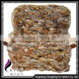CX-D-89 Home Decora Patchwork Fox Fur Throw/ Fur Blanket/Fur Rug thumbnail-1