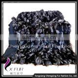 CX-D-83 Patchwork Silver Fox Fur Throw Fur Blanket thumbnail-5