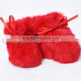 CX-SHOES-07C European Genuine Rabbit Fur Baby Shoes thumbnail-1