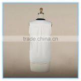 Tops For Women 2016 Cross Over Sleeveless Chiffon Blouse Cheap With Gold Chain thumbnail-2