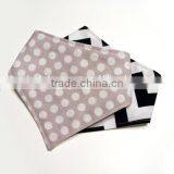 Grey and White Polka Dot Baby Bibs Factory Wholesale Baby Chevron Cotton Infant Bibs thumbnail-1