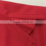 Hot Sale Mens Red Plain Polyester 3 Buttons Closure Pique Short Sleeve Polo Shirt thumbnail-6