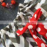 2016 Valentine's Day Infant Girls Dresses Cottom Heart Chevron Dress Kids Clothes With Matching Necklace and Headband Set thumbnail-4