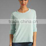 100% Cotton Cuffed Sleeves Soft Baseball Custom T-shirt for Ladies thumbnail-1