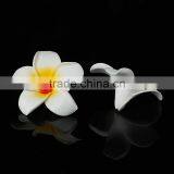 Poly Ethylene Artificial Flower Decoration Millinery White 45.0mm(1 6/8") x 45.0mm(1 6/8"), 10 PCs thumbnail-1