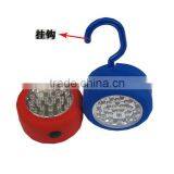 Portable Hook Camping Light Lamp Lantern Hanging Pocket Clip-On Light 24LED Black Silver Red Blue thumbnail-3
