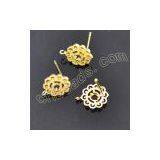 Metal Flower Ear Stud Wholesale From China Beads Factory thumbnail-1