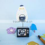 Novel Cute Clock Camera TV Telphone Shape Name Card Paper Photo Clips Stand Holder Resin Craft for Logo Custom thumbnail-5