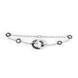 Black And White Circle Ceramic Silver Bracelet For Girl , Ultra Resistant CSB0791 thumbnail-1