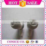 Promotional Cheap White Flat Cable Silicone Plug Piston Wired Mic Earphones thumbnail-2
