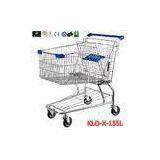 155L Hyper Market / Grocery Shopping Trolley With Transparent Powder Coating thumbnail-1