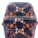 2015 Fashion Magic Hair Comb XP-CM-1009 Plastic Wooden Beaded Magic Hair Comb Costume Twins Hair Comb Sets Factory Price thumbnail-2