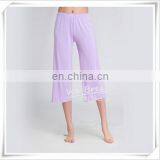 Women's Bamboo Jersey Spring Summer Pajama Lounge Pants 3/4 Length thumbnail-3