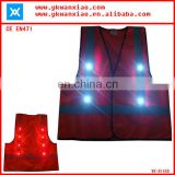 factory /manufacturer made flashing rechargable battery high visibility LED lights clothing