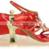 High quality red diamond heel bridal shoes