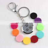 Best Selling Products Customized Dog Paw Stainless Steel Aromatherapy Essential Oil Diffuser Keychain