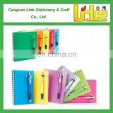 cheap custom recycle material notebook for brand advertising with pen
